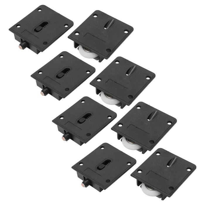 4 Roulettes Chariot 2 Pouces - TPR - Perçage 8mm - Uxcell