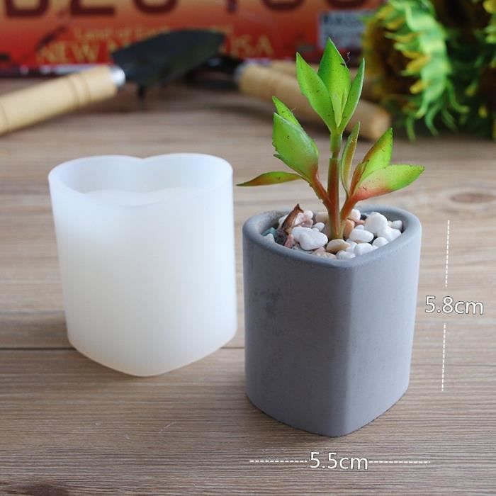 Grand Moule Silicone Pot De Fleurs Béton Carré 15,2 Cm - DIY Jardinage