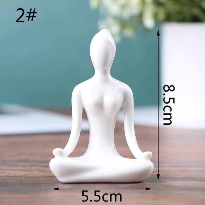 Porte-bougie Statuette Yoga Méditation – Résine Dorée – SIGNES GRIMALT