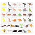  44pcs Miniature Simulation Jurassic Park Jurassic World dinosaure figurines Jouets pour enfants-1