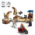 LEGO® 76945 Jurassic World La Poursuite en Moto de l’Atrociraptor, Dinosaures, 2 Bébés Dinos et Minifigurines-1