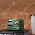 TD® Mini Haut-Parleur Bluetooth V4.1 Vintage Enceinte Acoustique Hifi Stéréo Portable Sans Fil - Vert-1