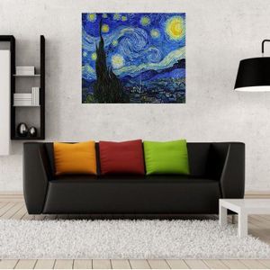 Tableau Toile 'Nuit étoilée' De Van Gogh - Dimensions 50x70 Cm, Neuf