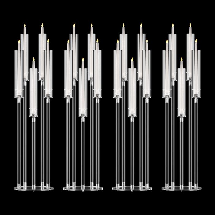 Candélabre 5 Bras – Porte-bougies Pour Mariage, Table, Argenté