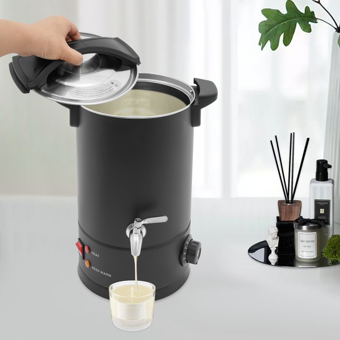 Fondeur De Cire Électrique 1,8L Avec Bec Verseur - Kit Fabrication Bougies Mèches Et Accessoires Inclus