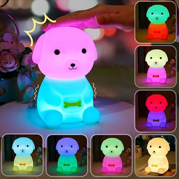 Veilleuse Tap, jouets pour garçons filles de 2 à 14 ans, lampe veilleuse  bébé en silicone pour chambre à coucher, contrôle du robinet Glow up Lampe  animal à changement de couleur 