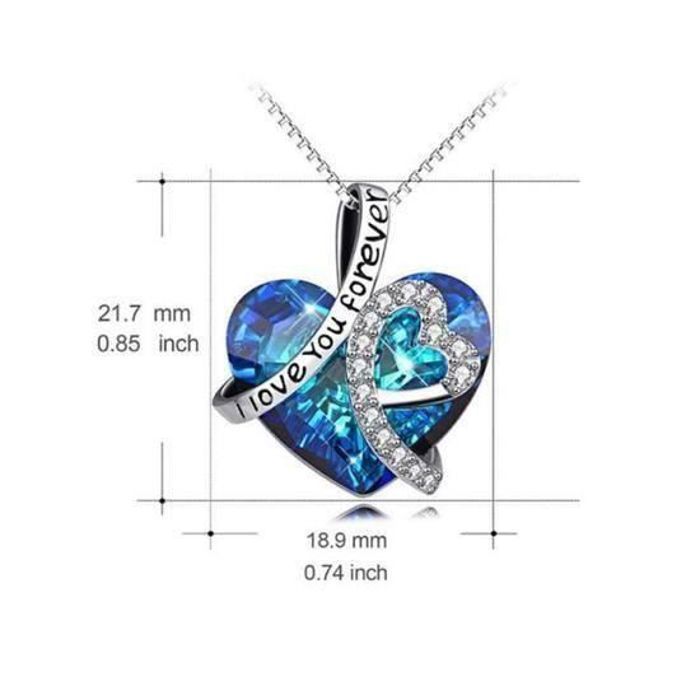 Collier Femme Lettre Initiale Cœur Zircon Argent S925 - Cadeau Anniversaire Et Noël
