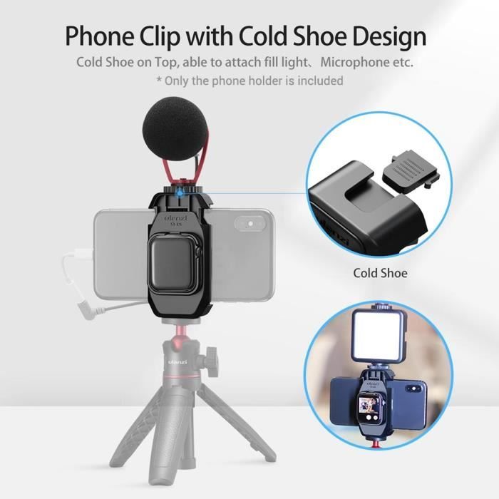 Support de téléphone Ulanzi ST-06 Sur trépied pour appareil photo Hot Shoe  Clip Smartphone universel pour appareil photo - Stabilisateur - Achat &  prix