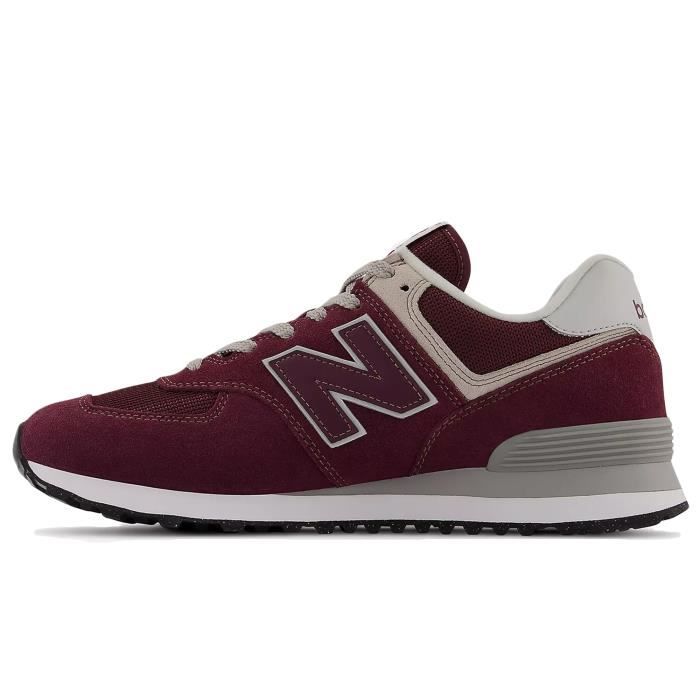 Chaussure Homme New Balance ML 574 Rouge Textile Lacets Rouge Cdiscount Chaussures