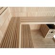 Sauna Traditionnel Finlandais d'angle 4/5 places vitré Gamme prestige IMATRA-2