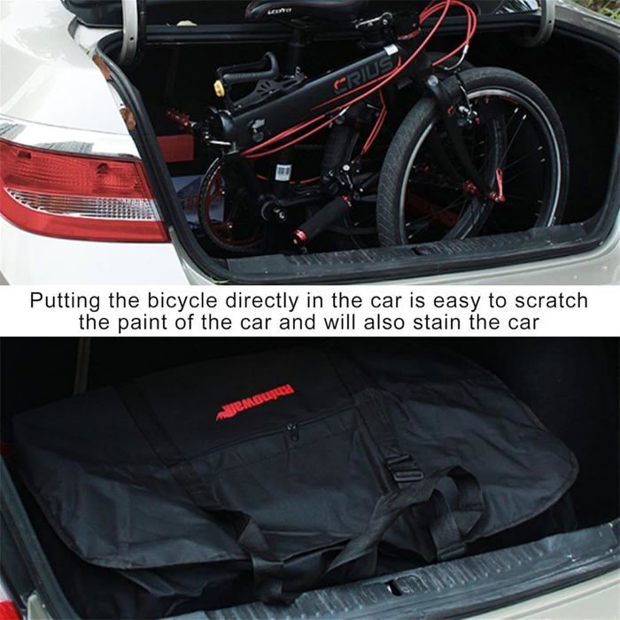 Housse De Transport Vélo Pliant 20 Pouces - Sac Imperméable 600D - Pour Voyage, Train, Avion - Noir