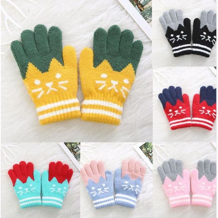 Lot De 6 Paires De Gants Licorne Enfant – Mitaines Thermiques Extensibles 4-12 Ans, Hiver, Motifs Magiques - 14