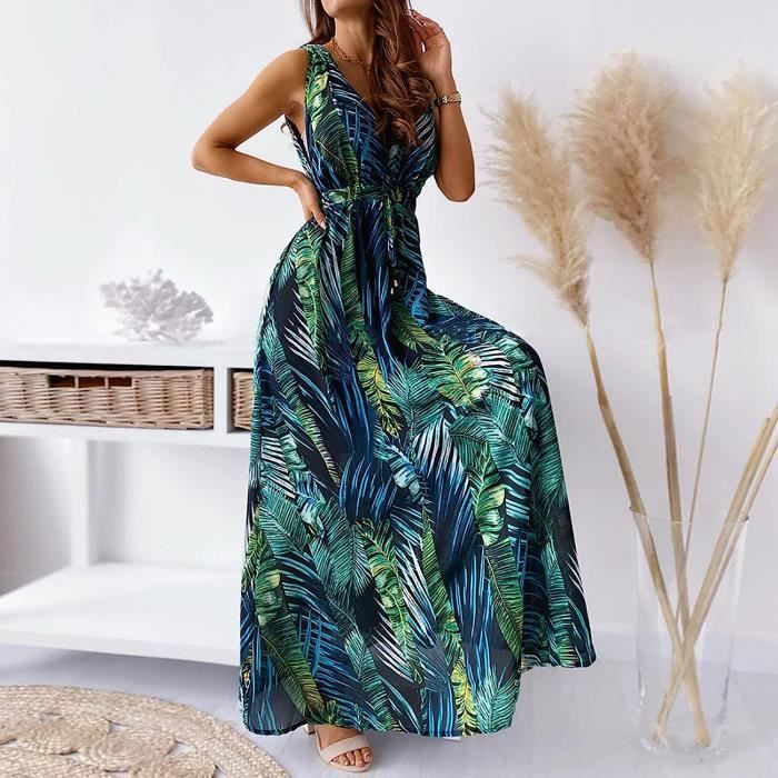 Robe sales longue hawaienne