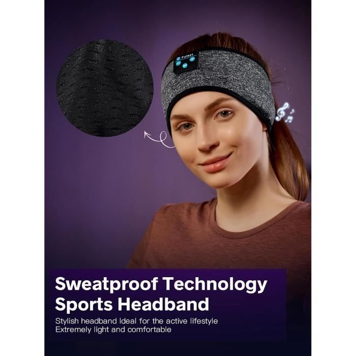 Écouteurs de sommeil Bluetooth, masque pour les yeux, bande de sauna