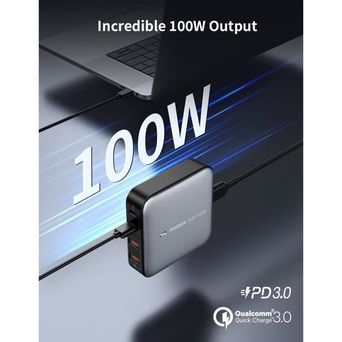 Chargeur USB C, SMEIWANR Chargeur USB 240W 8 Ports PD 3,0 Chargeur Rapide Avec GaN III Tech