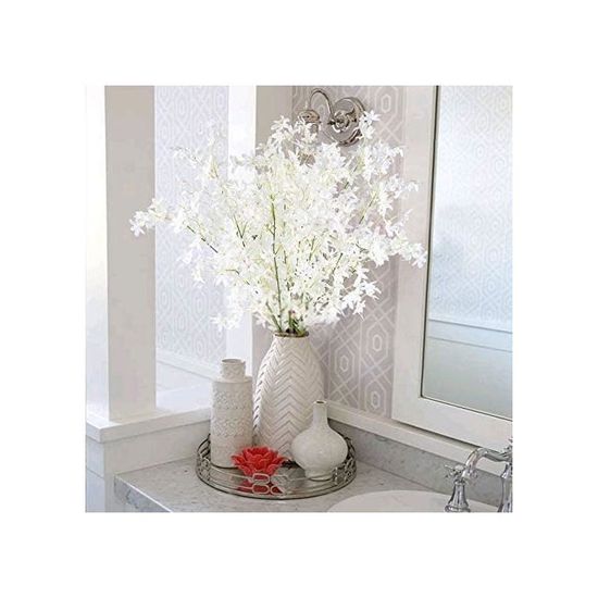 Fleurs Artificielles Cerisier Blanc - Branches Sakura 115cm Pour Décoration Maison