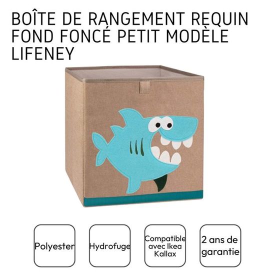 HUUMONSS Lot 3 Boîtes Rangement 30cm Animaux Marins - Coffres Jouets Vêtements Enfant