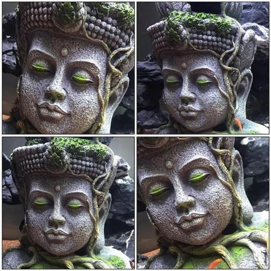 Gros Plan De Statues Décoratives De Bouddha Vendues Dans Une