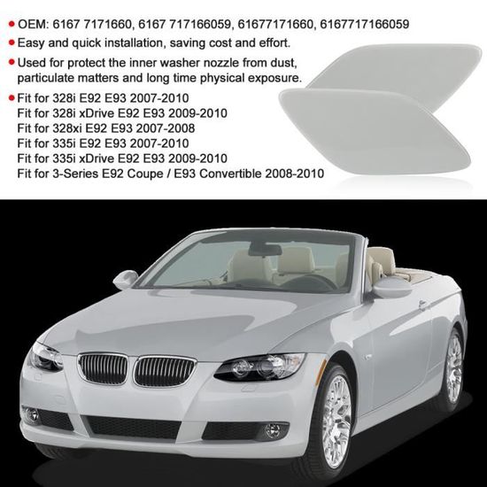 Couvercles De Buse Lave-Phare Pour BMW Série 3 E92/E93 2011-2014 - Set De 2 Pièces OEM