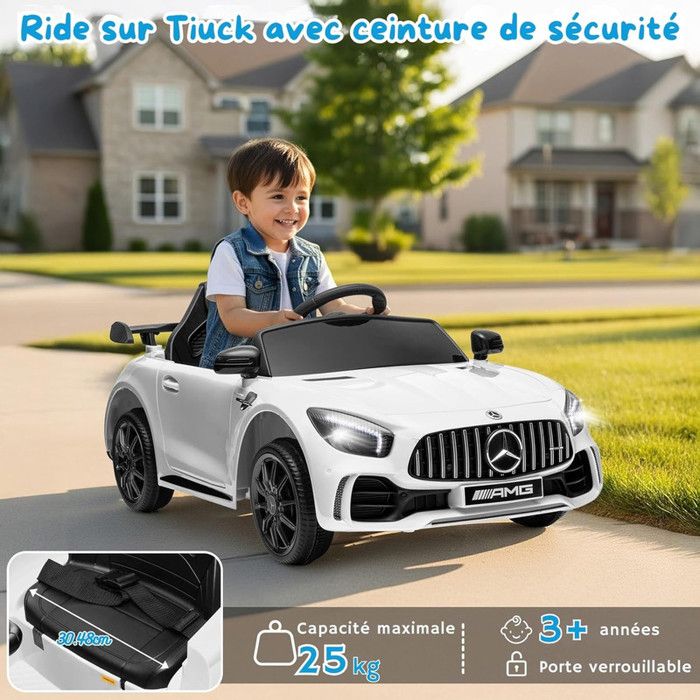 Maisto Mercedes AMG GT : Voiture Miniature à L'échelle 1/18, Avec Suspension, Portes, Coffre Et Capot Ouvrant, Modèle Fini, Orientable, 24 Cm, Noir (531398