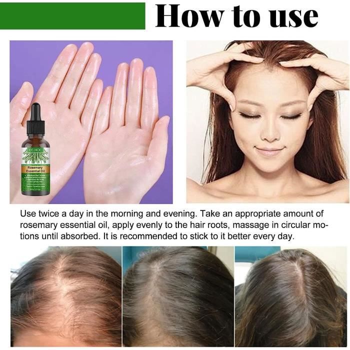 Huile Essentielle De Romarin pour Croissance des Cheveux,Huile de
