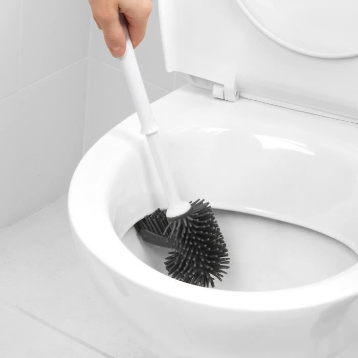 Ibergrif Brosse WC Silicone Plate- Brosse Toilette et Supports