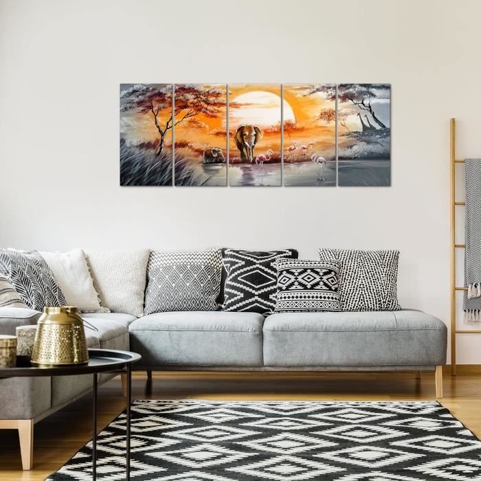 Tableau Mural Xxl Banksy Lavant Zèbre 200 X 80 Cm Blanc 5 Parties