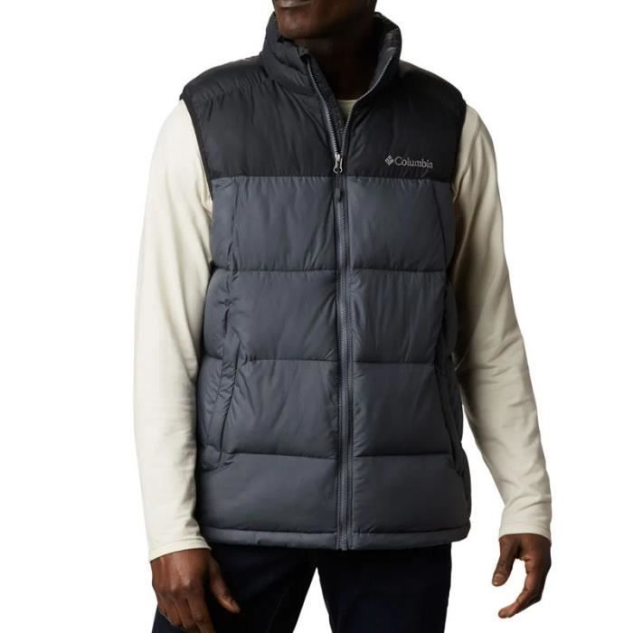 Doudoune sans manches Columbia Pike Lake Ref. 1738012 010. Couleur Gris Noir. Details. Col montant. Fermeture avant par Gris Cdiscount Pret a Porter