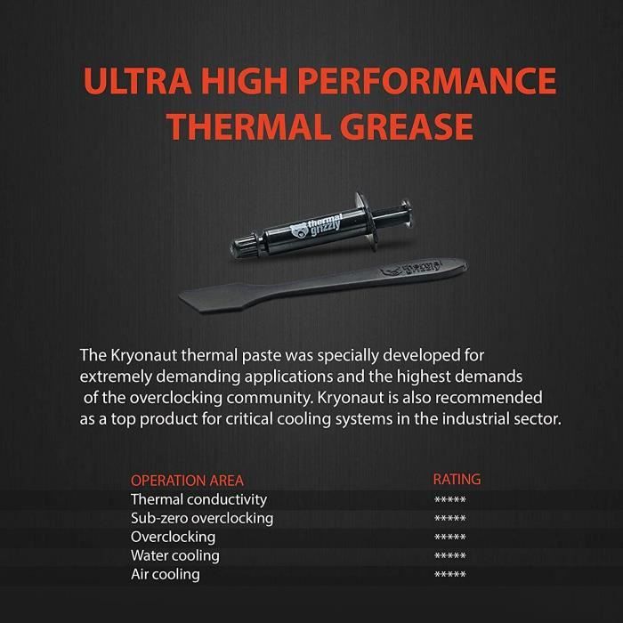 Pâte Thermique CX H1300 13,5 W/m·K - Pour CPU Intel/AMD, GPU - Conductivité Haute Performance