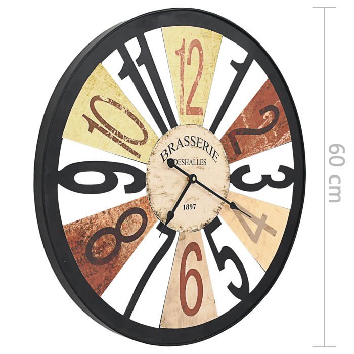 Horloge De Bureau Vintage SANON - Style Rétro Européen - 11x17cm - Plastique Doré - Pile AA Non Incluse