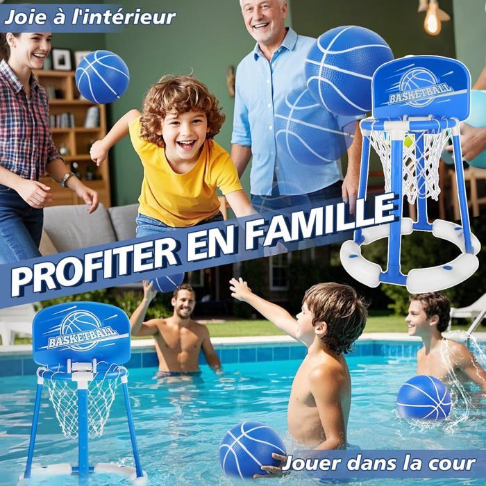 Aofesel Panier de Basket Flottant, Panier de Basket pour Piscine, Cerceaux de Basketball à Eau avec 2 Basketball et Pompe à Air, Jeu de Piscine de Basketball d'été pour Enfants et Adultes Aofesel Panier de Basket Flottant, Panier de Basket pour Piscine, Cerceaux de Basketball à Eau avec 2 Basketball et Pompe à Air, Jeu de Piscine de Basketball d'été pour Enfants et Adultes