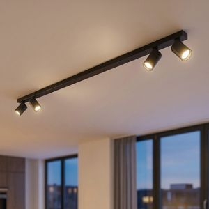 Plafonnier LED Hofstein 4 Spots – Lustre Moderne Noir – Éclairage Salon