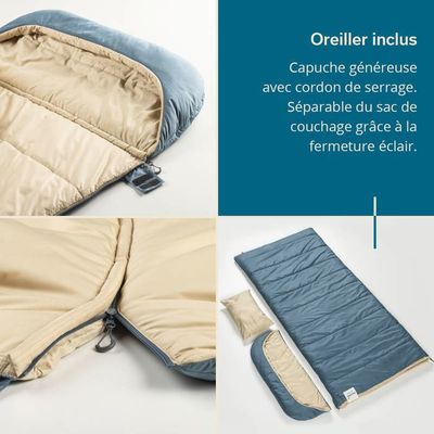 Sac De Couchage Enfant Fridani -12°C - Forme Couverture Lavable Et Déperlant