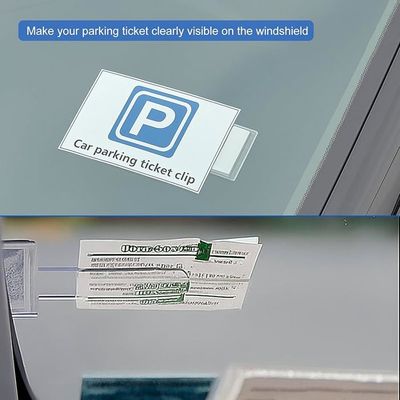 16 Porte-cartes Transparents Pour Pare-brise Auto - Adhésifs Forts, Tickets Parking, Télépéage, Cartes Handicap
