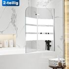 Eulenke Pare-baignoire pivotant à 180degré Repliable facile à nettoyer 2 parties 100x140cm blanc BAIGNOIRE