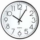 ZEMINPEOEL Horloge murale 12'' Horloges décoratives à quartz silencieuses sans tic-tac Horloge ronde moderne à grands chiffres (noir)