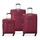 DELSEY PARIS - PIN UP 6 - Set de 3 valises souples 56cm/ 69cm/ 79cm - Bordeaux