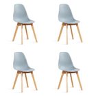 Lot de 4 chaises scandinaves grises - Onir - DESIGNETSAMAISON