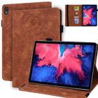 HOOXSPEED Housse Coque Lenovo Tab P11 (TB-J606F) Étui de Protection Tablette Portefeuille Antichocs Muti-Fuction Cas -marron