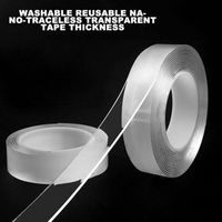 Ruban Adhésif SiliconeNano Tape Multifonctionnel réutilisable Traceless Double-Face Gel Clear Tape Antidérapant pour enlever