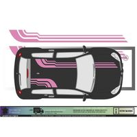 RALLYE DECO universelle - ROSE -Kit Complet  - voiture Sticker Autocollant