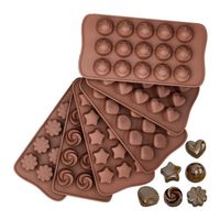 Moulle a Chocolat Silicone Bricolage Créatif, 6 Modèles Différents Moule en Silicone pour Bonbons de Noël Gâteau Gelée