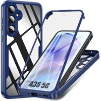 Coque 360 pour Samsung Galaxy A35 5G - Protection Intégrale Anti-Rayures Bleu Marine