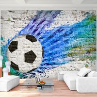 Runa art Papier Peint Intissé Tapisserie Football Graffiti 396x280 cm (11,1 M2) - 9 Bandes Faciles à Coller 9021012a