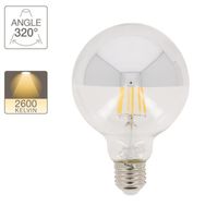 Ampoule LED G95, culot E27, 8W cons. (60W eq.), lumière blanc chaud