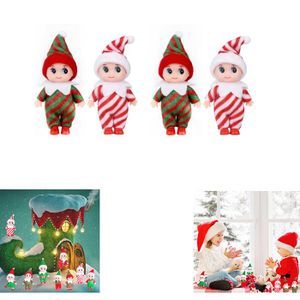 Mini Figurine Elfe De Noël - Bébé Lutin Farceur Articulé, 9 Cm - Pour Décorer Cheminée, Table, Sapin - Cadeau Mignon Pour Enfants - 2
