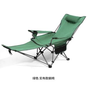 CHAISE DE CAMPING Tissu uni vert - Chaise de camping pliante portabl
