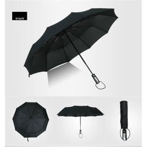 rev/êtement T/éflon Petit et l/éger imperm/éable Noir 10 Nervures automatiques Parapluie Automatique 210T Parapluie de Poche Coupe-Vent et Coupe-Vent Automatique