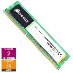 MÉMOIRE RAM Barrette Mémoire 2Go RAM DDR3 Corsair VS2GB1333D3 