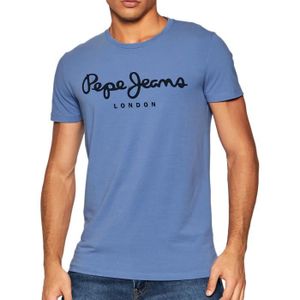 T-SHIRT T-shirt Bleu Homme Pepe Jeans Original Stretch